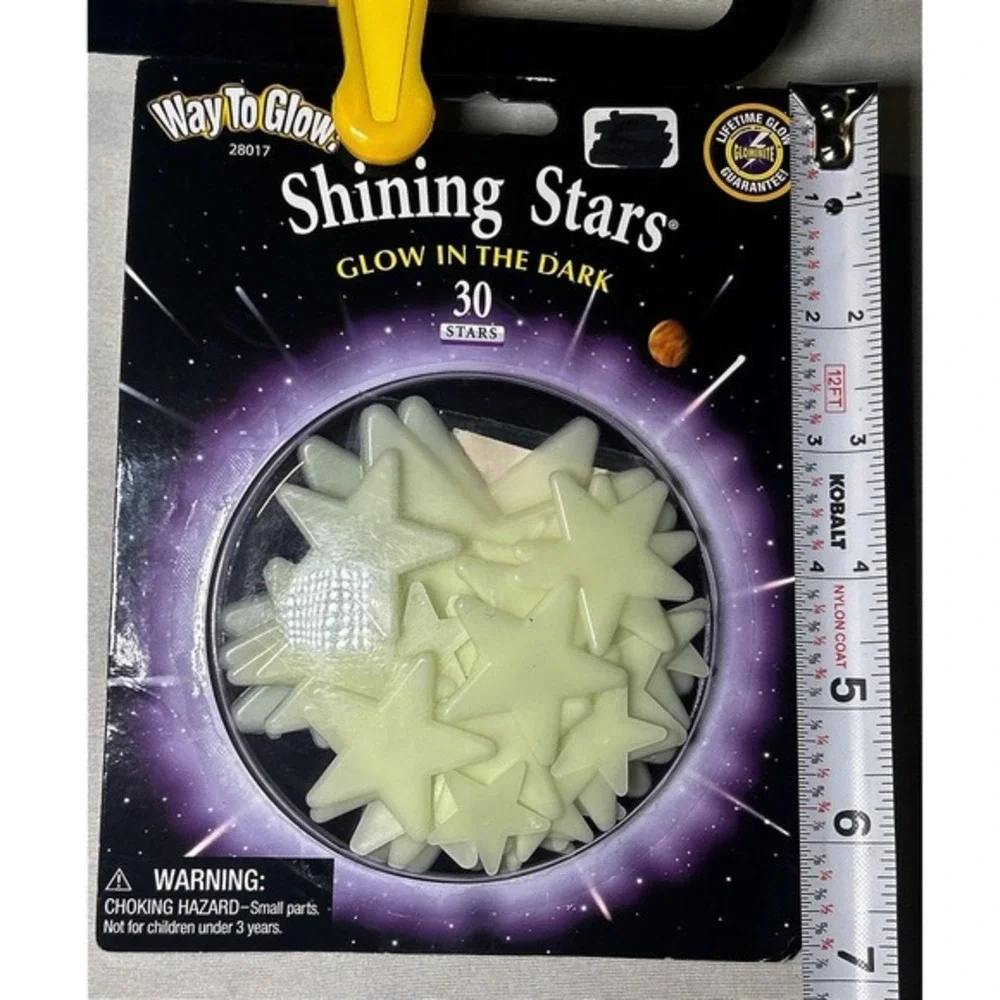 Way to Glow Shining Stars Glow in the Dark 30 Count Lot‎ of 2 New